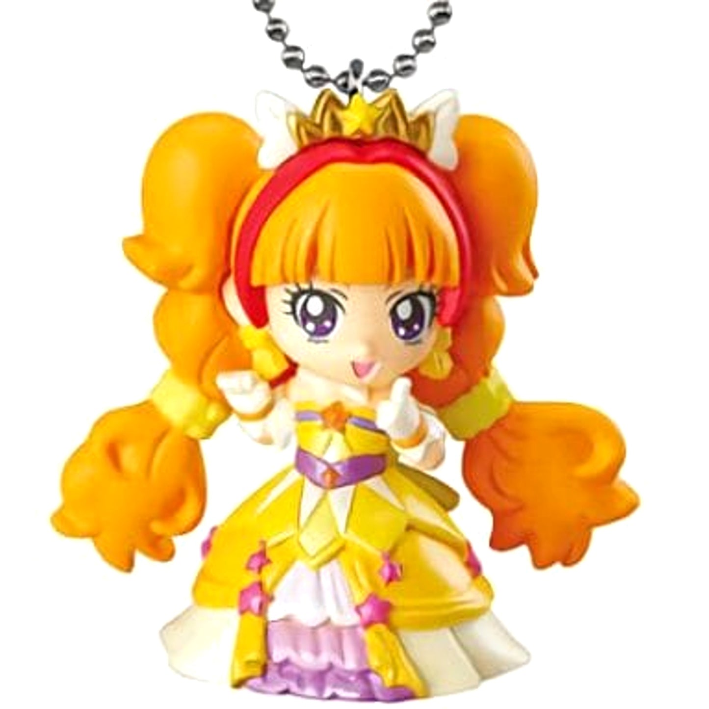 Go! Princess PreCure Cure Twinkle Miracle Shooting Star Dress Pearl Mascot Keychains [USED]