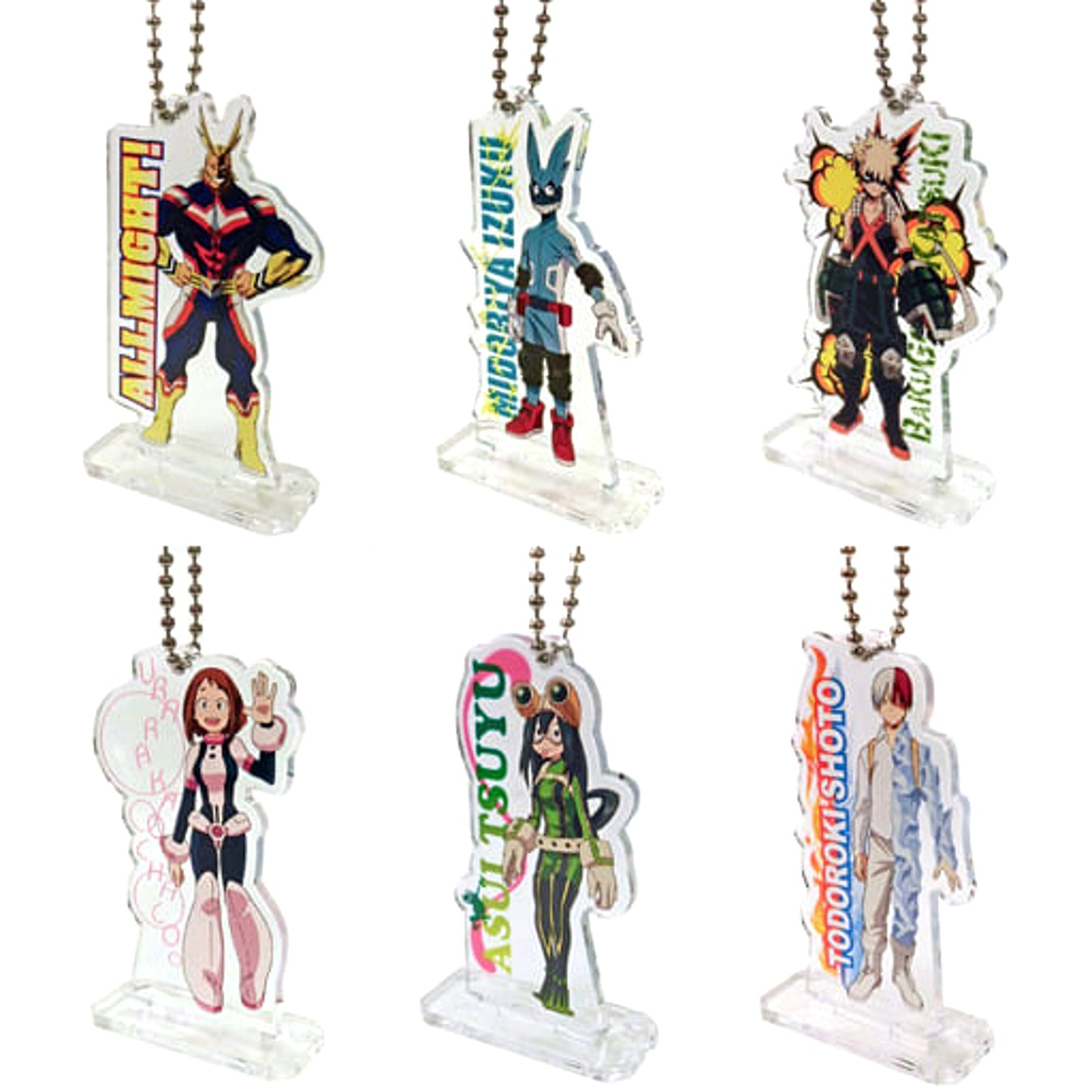 All Might & Others My Hero Academia All 6 Types Set Hero Stand Panel [USED]