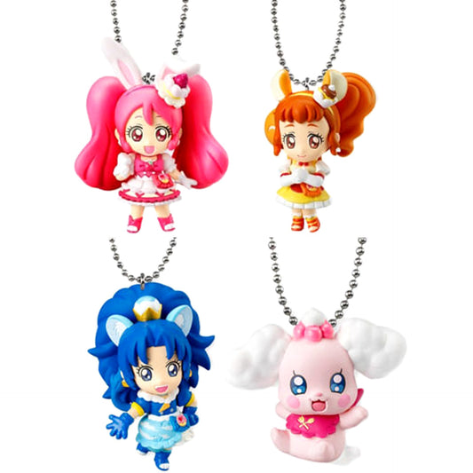 Kirakira Pretty Cure a la Mode Cure Whip & Others Mascot All 4 Types Set Keychains [USED]