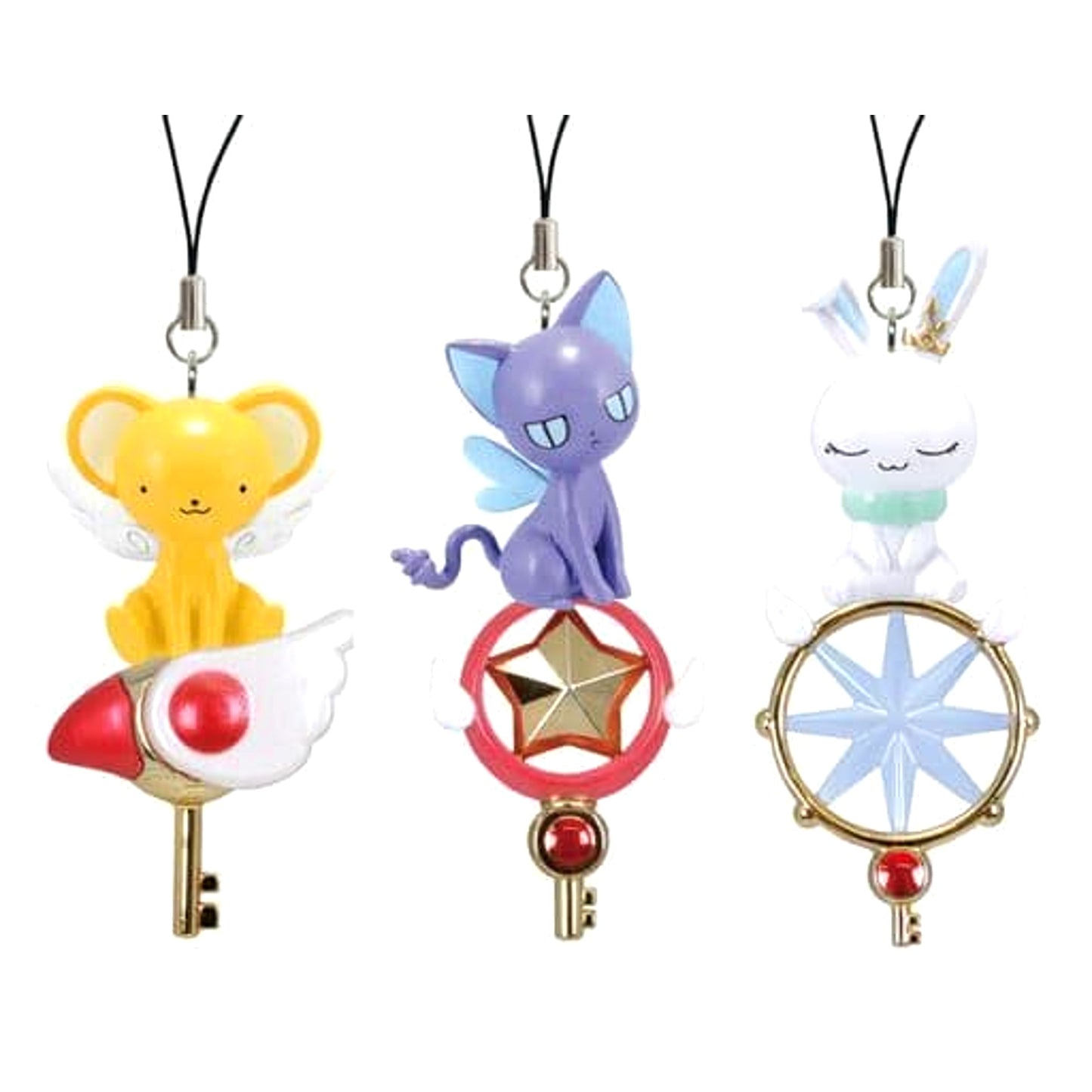 Cardcaptor Sakura Kero-chan & Others Platinumly Mascot All 3 Types Set Keychains [USED]