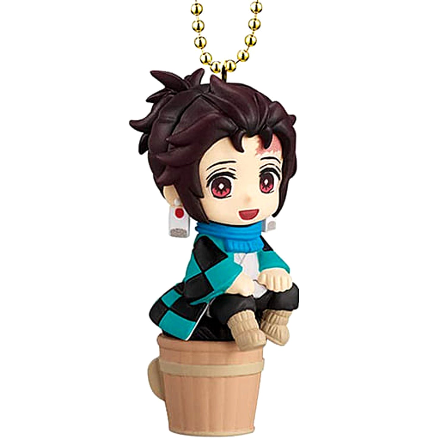 Demon Slayer: Kimetsu no Yaiba Tanjiro Kamado 1 Twinkle Dolly 2 Keychains [USED]