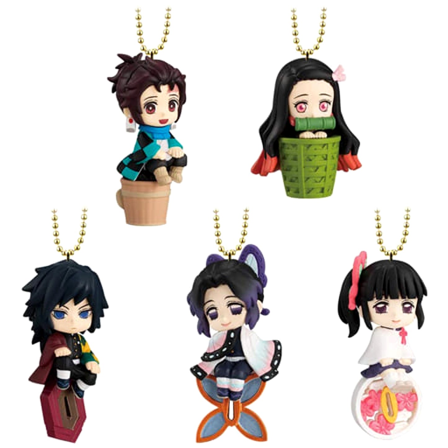 Tanjiro Kamado & Others Demon Slayer: Kimetsu no Yaiba All 5 Types Set Twinkle Dolly 2 [USED]