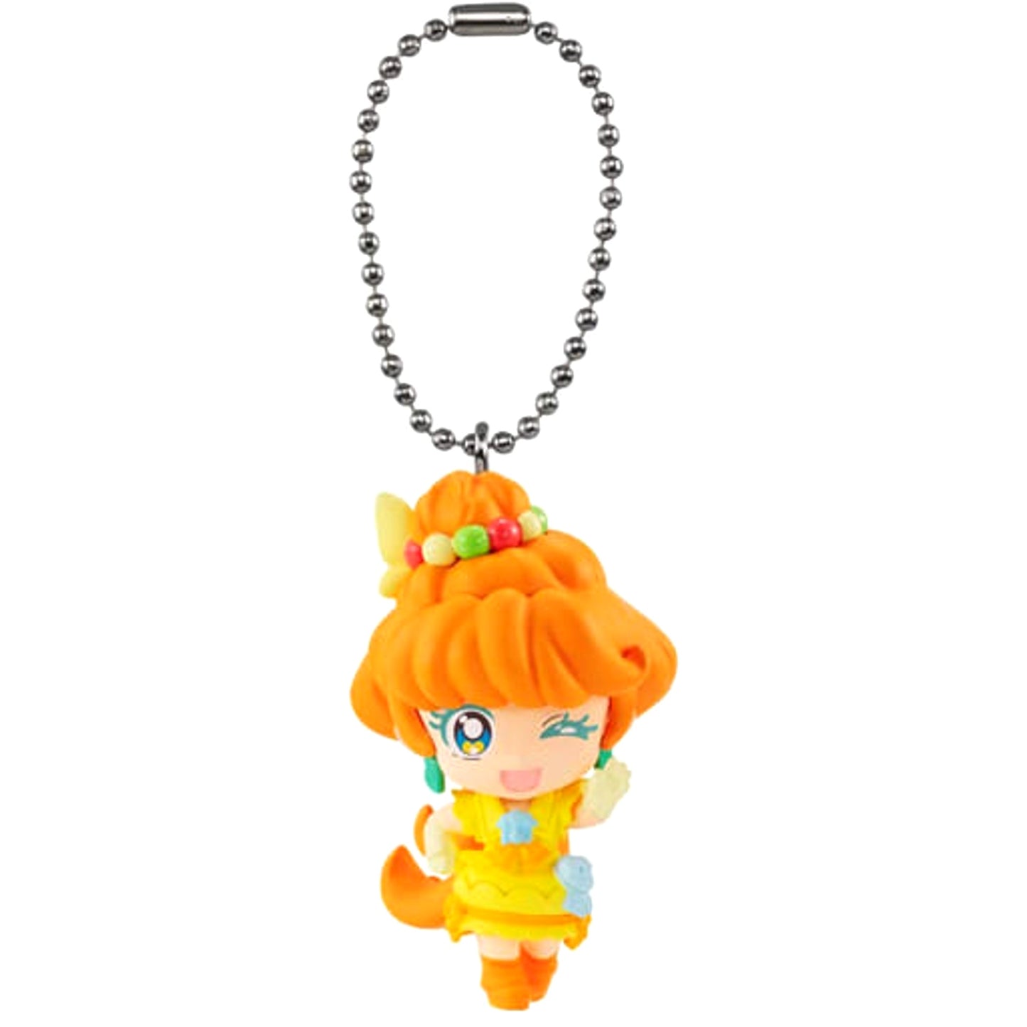 Tropical Rouge! Pretty Cure Cure Papaya 3 Mascot Keychains [USED]