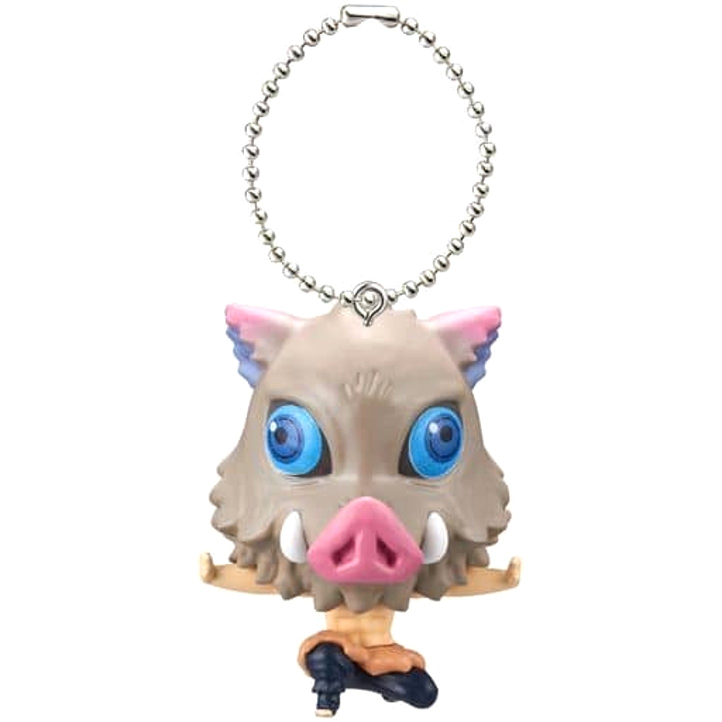 Demon Slayer: Kimetsu no Yaiba Inosuke Hashibira 3 Deformed Mascot 2 Keychains [USED]