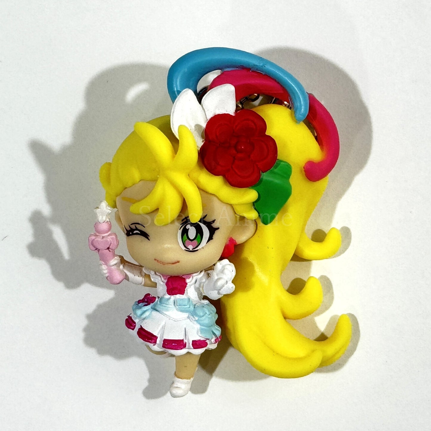 Tropical Rouge! Pretty Cure Cure Summer Heart Rouge Rod Ver. 3 Mascot 2 Keychains [USED]