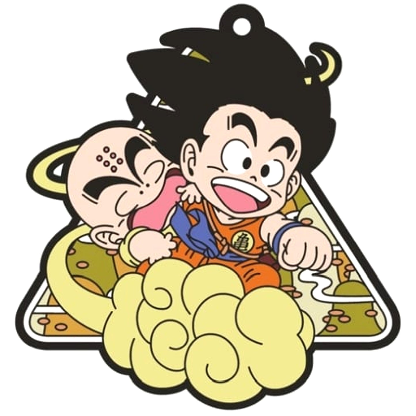 Dragon Ball Son Goku Krillin 2 Rubbermas Art Gummies 2 Keychains [USED]