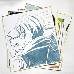 Kirito, etc. Sword Art Online: Alicization Duplicate Newly Drawn Shikishi by Staff ANIPLEX+ Limited Blu-ray/DVD Volumes 1-6 Interlocking Purchase Bonus Shikishi [USED]