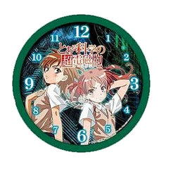 A Certain Scientific Railgun Wall Clock Green Frame [USED]