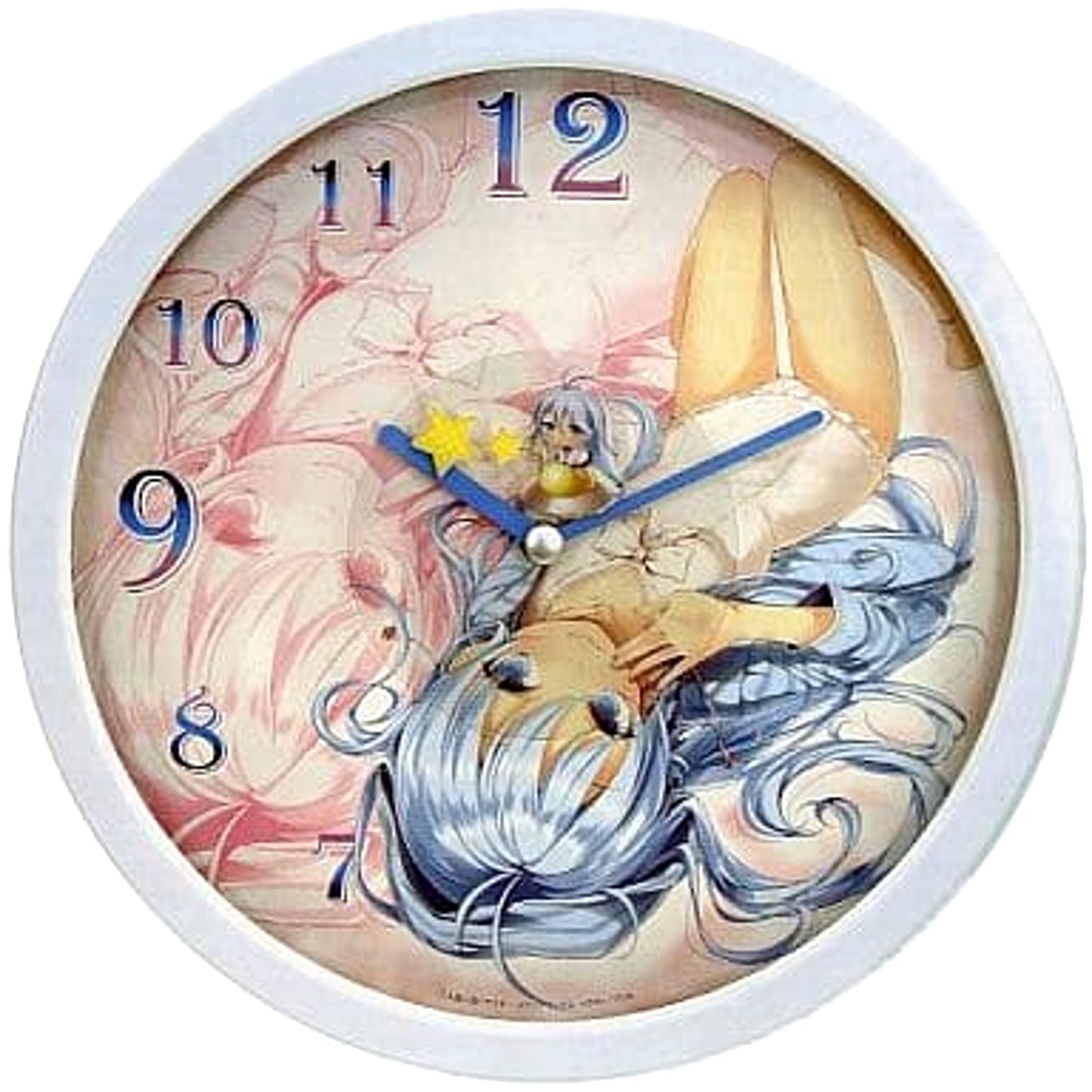 Ground Control to Psychoelectric Girl Erio Towa White Frame Wall Clock [USED]