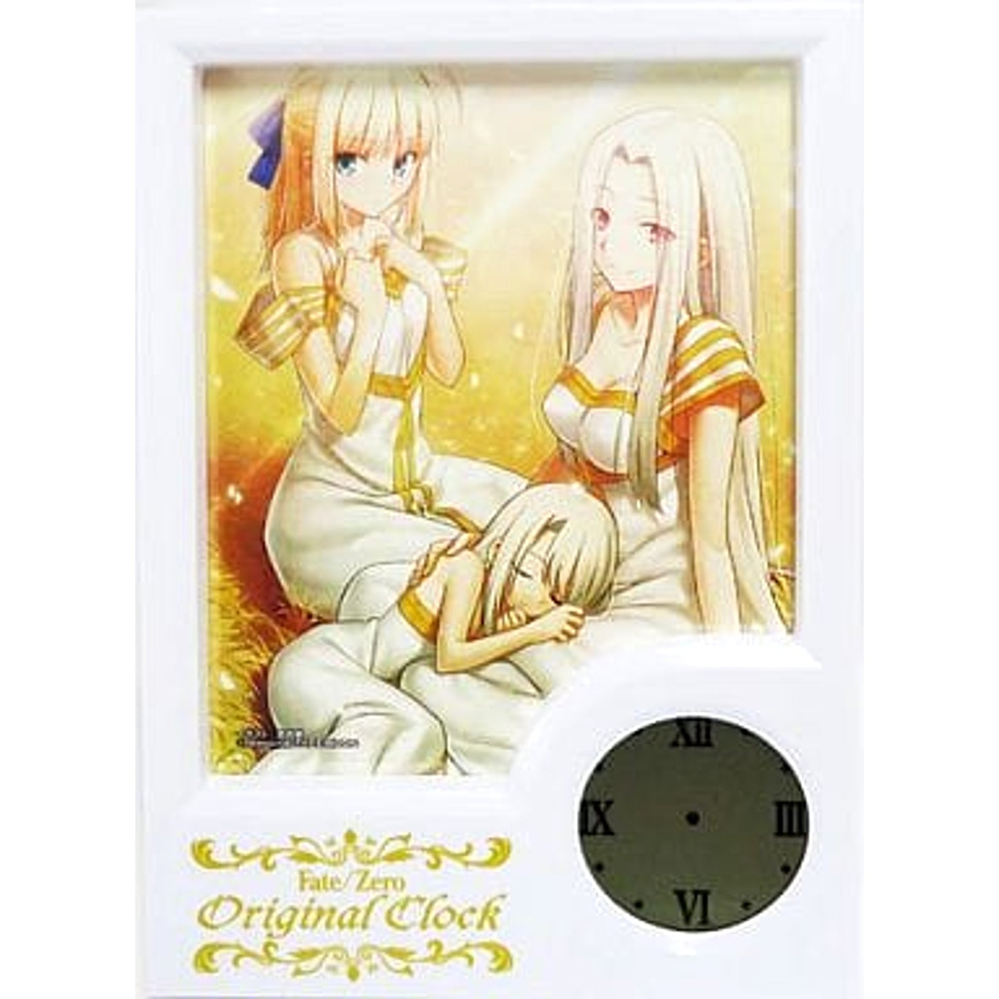 Fate/Zero Saber Irisviel and Illya Photo Stand Clock Young Ace December 2011 Bonus [USED]