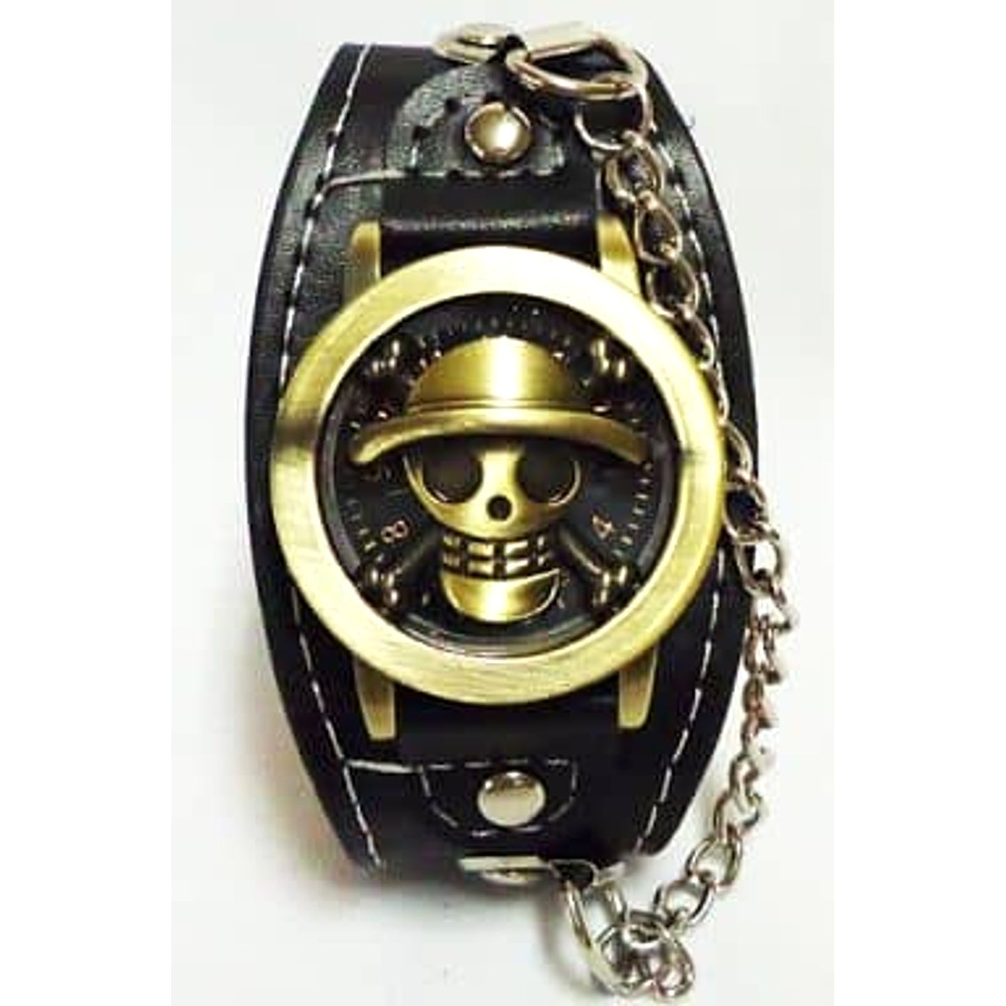 One Piece Pirate Flag Relief Watch Antique Gold [USED]