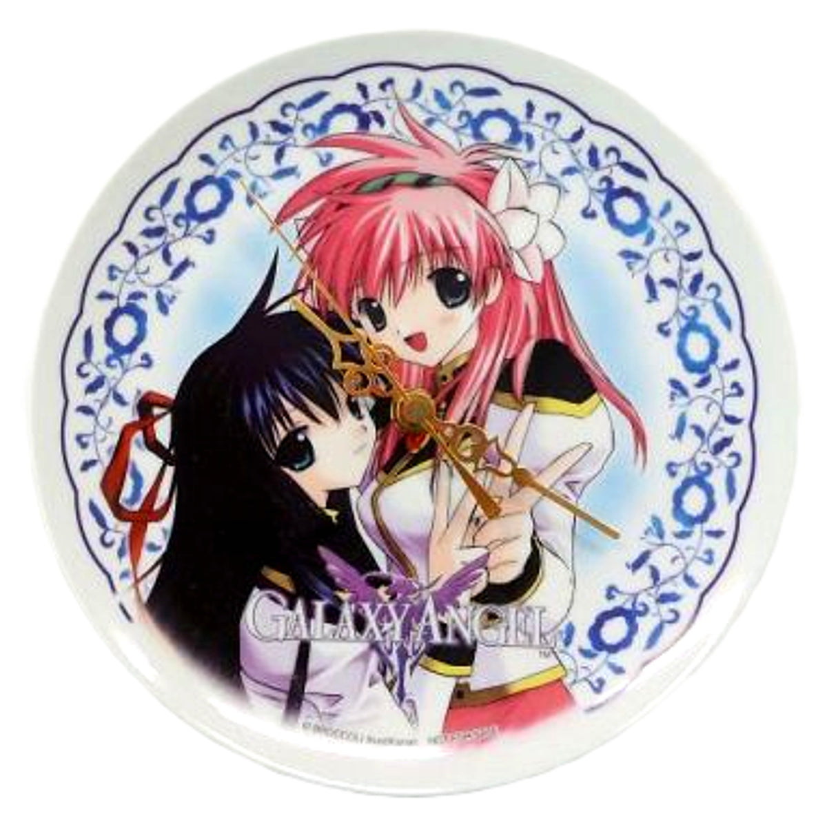 Galaxy Angel Milfeulle Sakuraba and Chitose Karasuma Illustration Plate Clock Gamers Point Reward [USED]