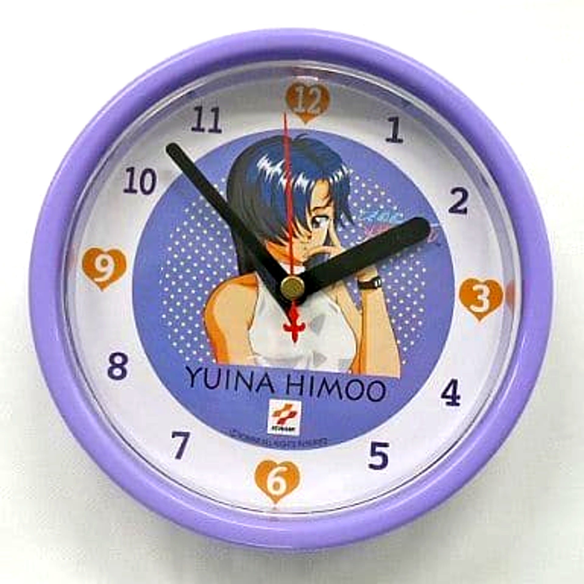 Yuina Himoo Tokimeki Memorial Tokimeki Wall Clock Purple [USED]