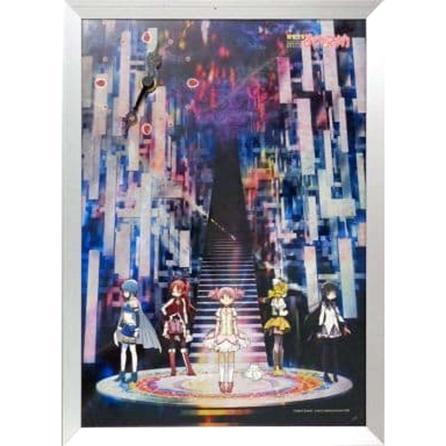 Puella Magi Madoka Magica Group A4 Panel Clock Set Ver.2 Akihabara Denkigai Festival 2011 Summer Limited [USED]