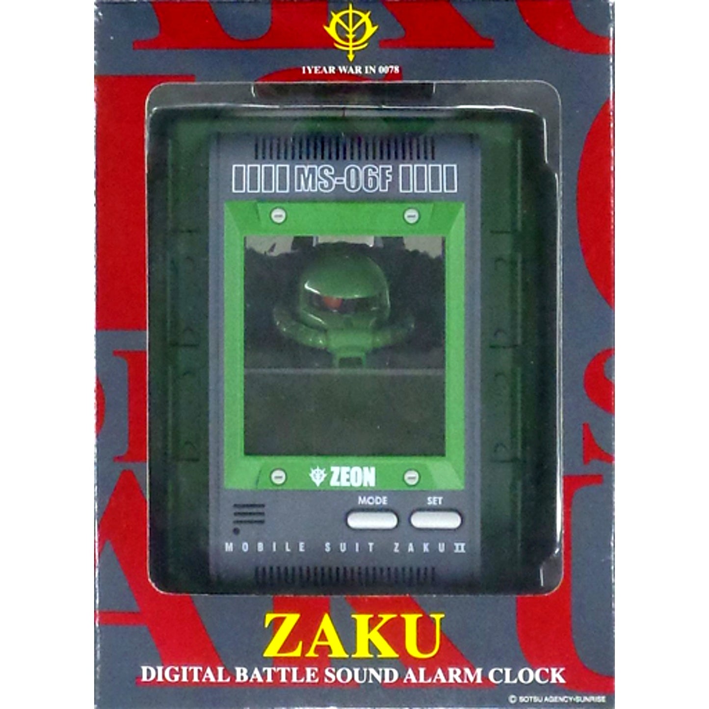 MS-06F Zaku II - Green Digital Battle Sound Alarm Clock Mobile Suit Gundam [USED]