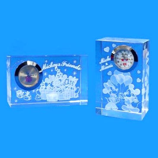 Mickey and Friends Set of 2 Premium Crystal Clocks [USED]