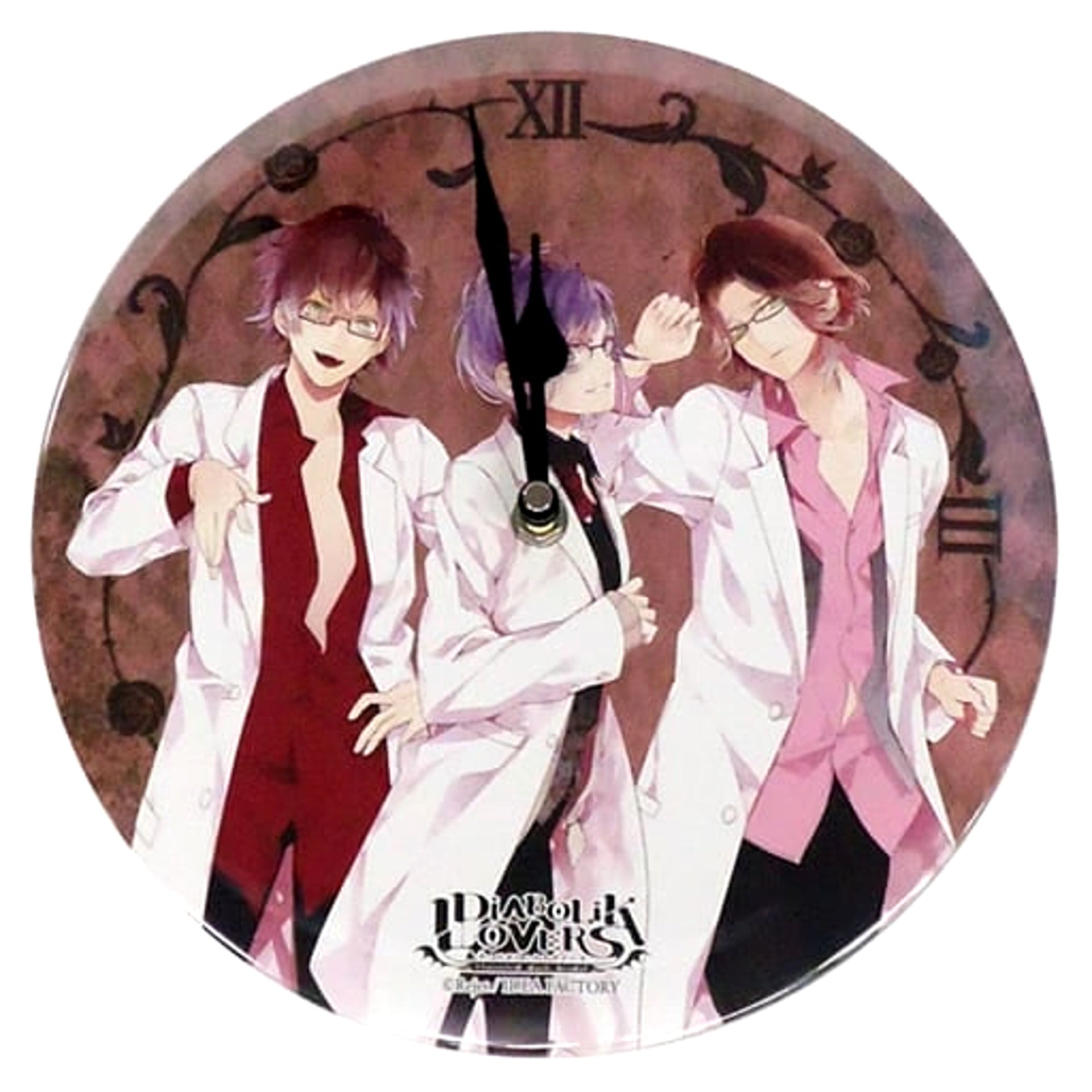 Diabolik Lovers Ayato Kanato Laito Can Badge Clock Diabolik Lovers Kuji White Ver. Prize A [USED]