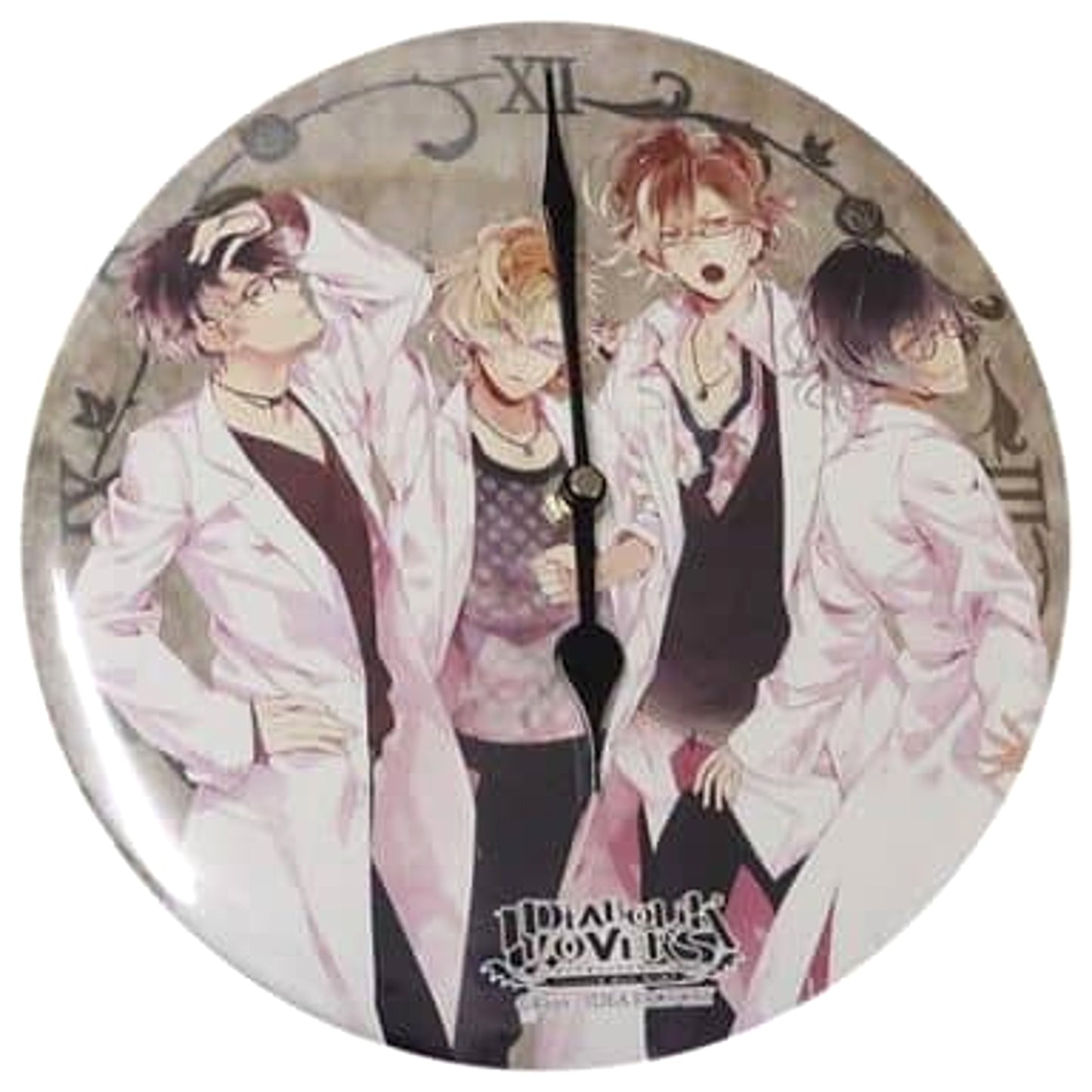 DIABOLIK LOVERS Kuji White Coat Ver. Ruki Kou Yuma Azusa Can Badge Clock Prize A [USED]