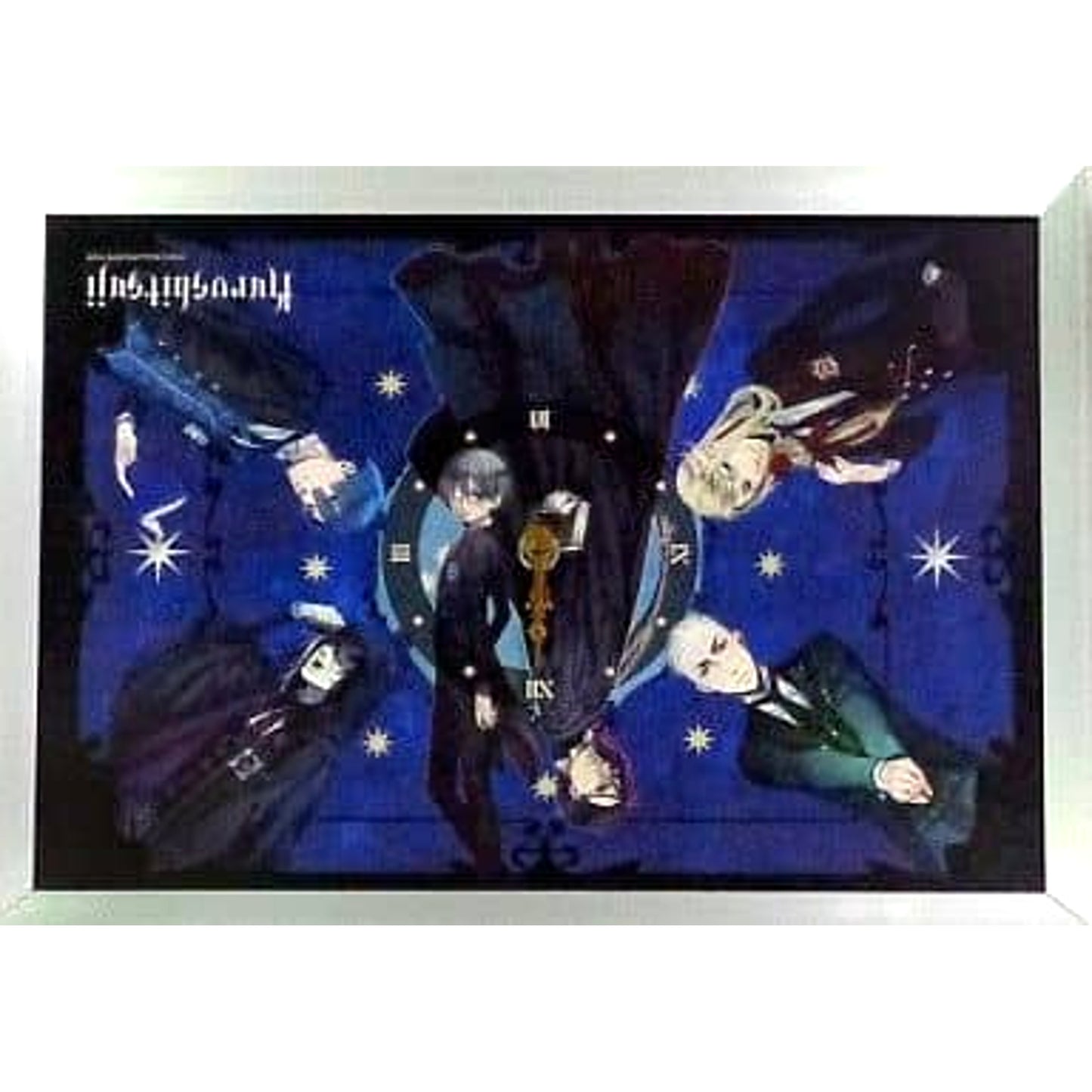 Black Butler Group Original Illustration Panel Clock [USED]