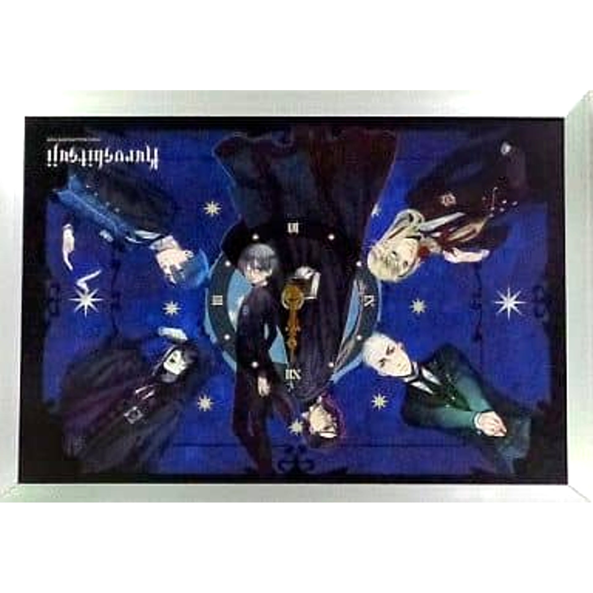 Black Butler Group Original Illustration Panel Clock [USED]