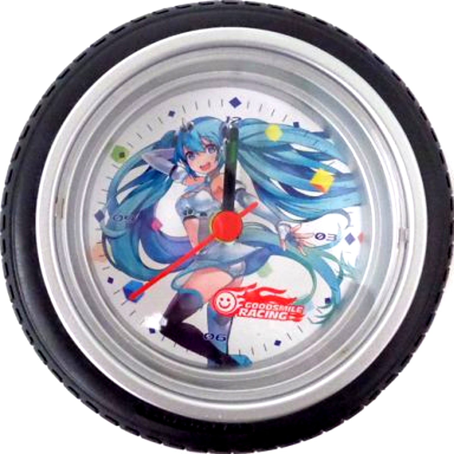 Racing Miku 2012 - White High Quality Wheel Clock Character Vocal Series 01 Hatsune Miku [USED]