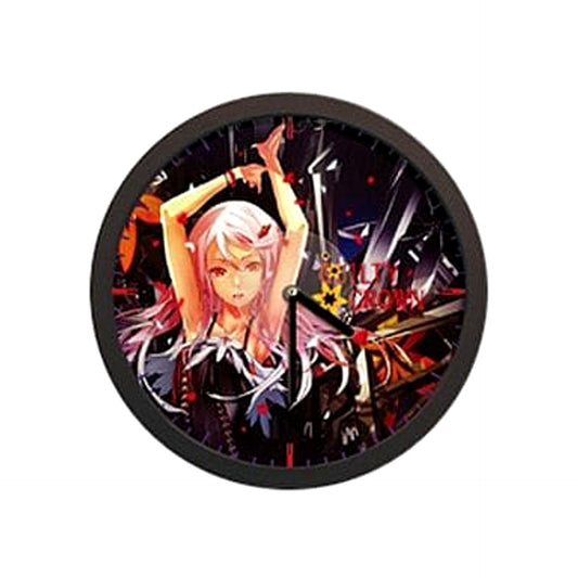 Guilty Crown Inori Yuzuriha Black Background Wall Clock B [USED]