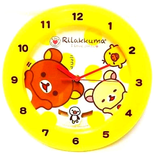 Rilakkuma I Love Rilakkuma Wall Clock Group Yellow [USED]
