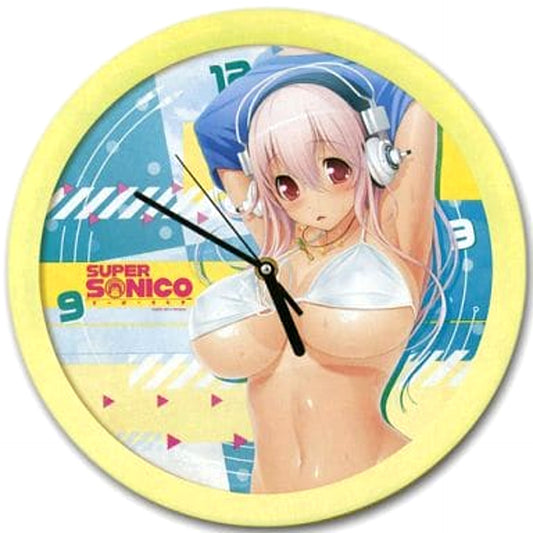 Super Sonico Sonico Yellow Swimsuit Big Clock [USED]