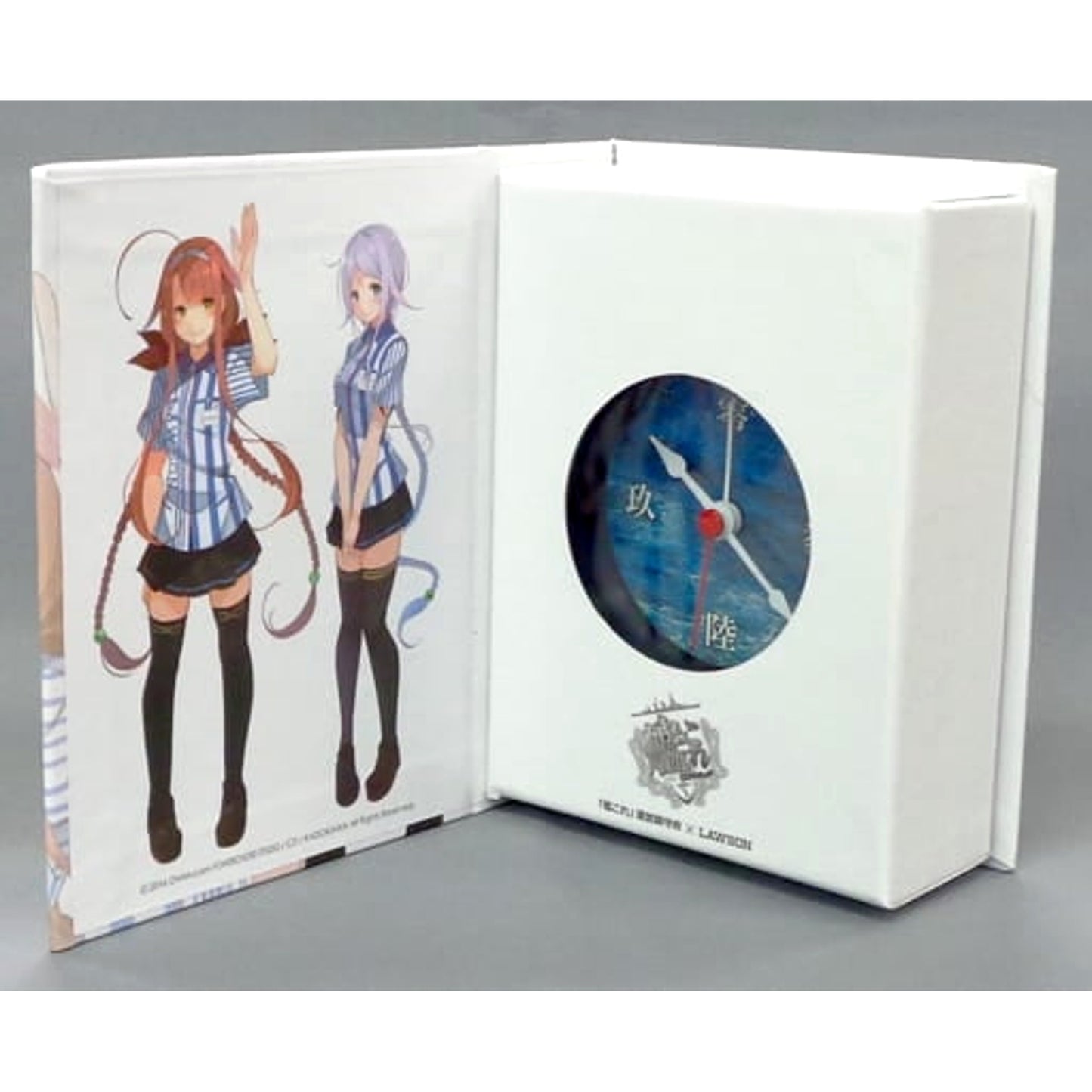 Kantai Collection KanColle Umikaze and Kawakaze Lawson Uniform Mode Fleet Girl Book Style Desk Clock Lawson Naval District Autumn Festival Campaign Ponta and d POINT Member Lottery Prize [USED]