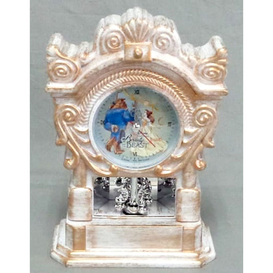 Beauty and the Beast Silver Premium Luxury Swing Clock [USED]