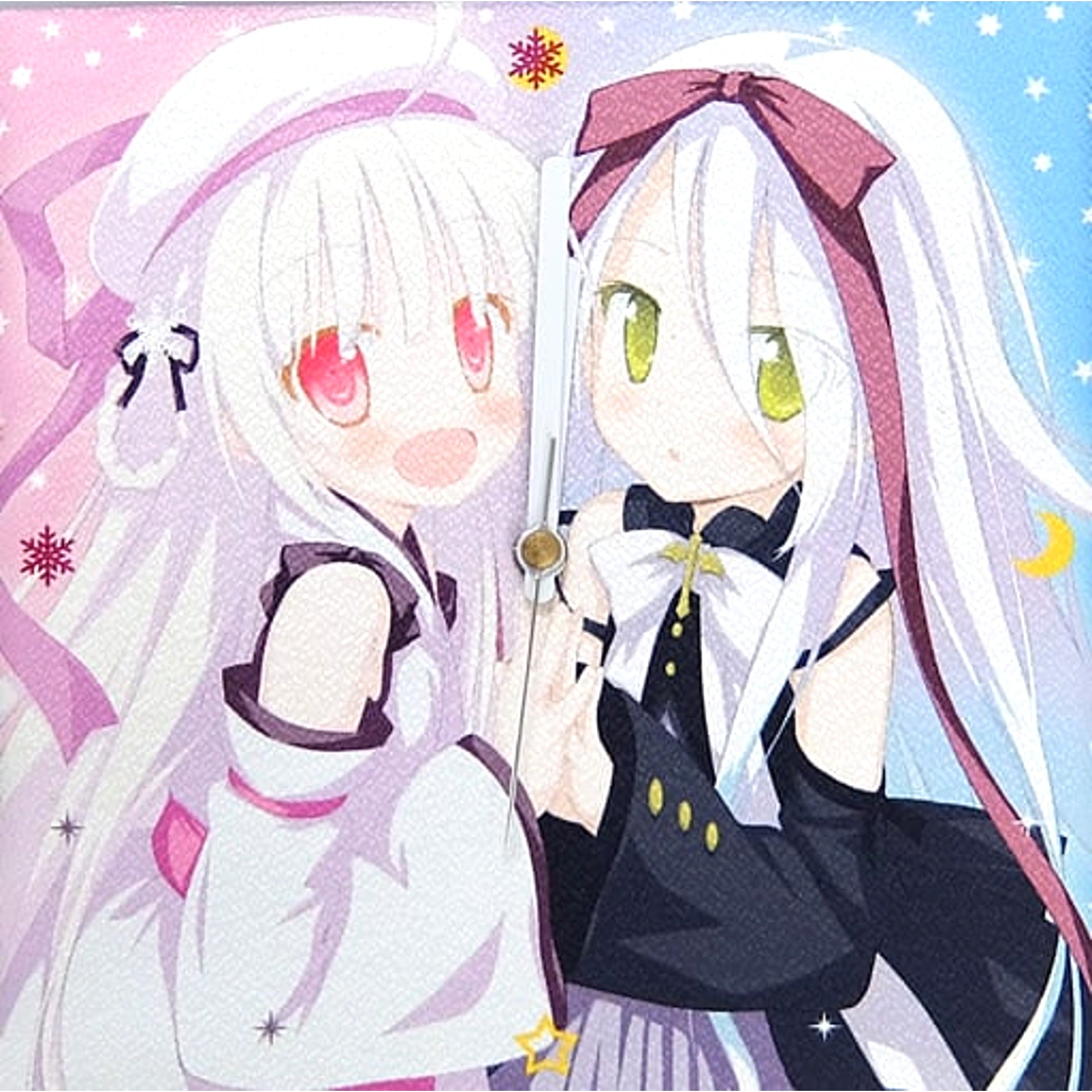 AstralAir of the White Eternity x Hoshizora no Memoria Yukiyuki and Mea Friendship Art Panel Clock Denkigai 2015 Winter Shinjuku [USED]