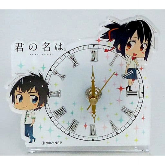 Your Name Taki Tachibana and Mitsuha Miyamizu Acrylic Clock Blu-ray Collectors Edition/Special Edition Rakuten Books Limited Set Bonus [USED]