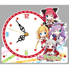 Hanasaki Work Spring! Chibi Character Group Acrylic Table Clock [USED]
