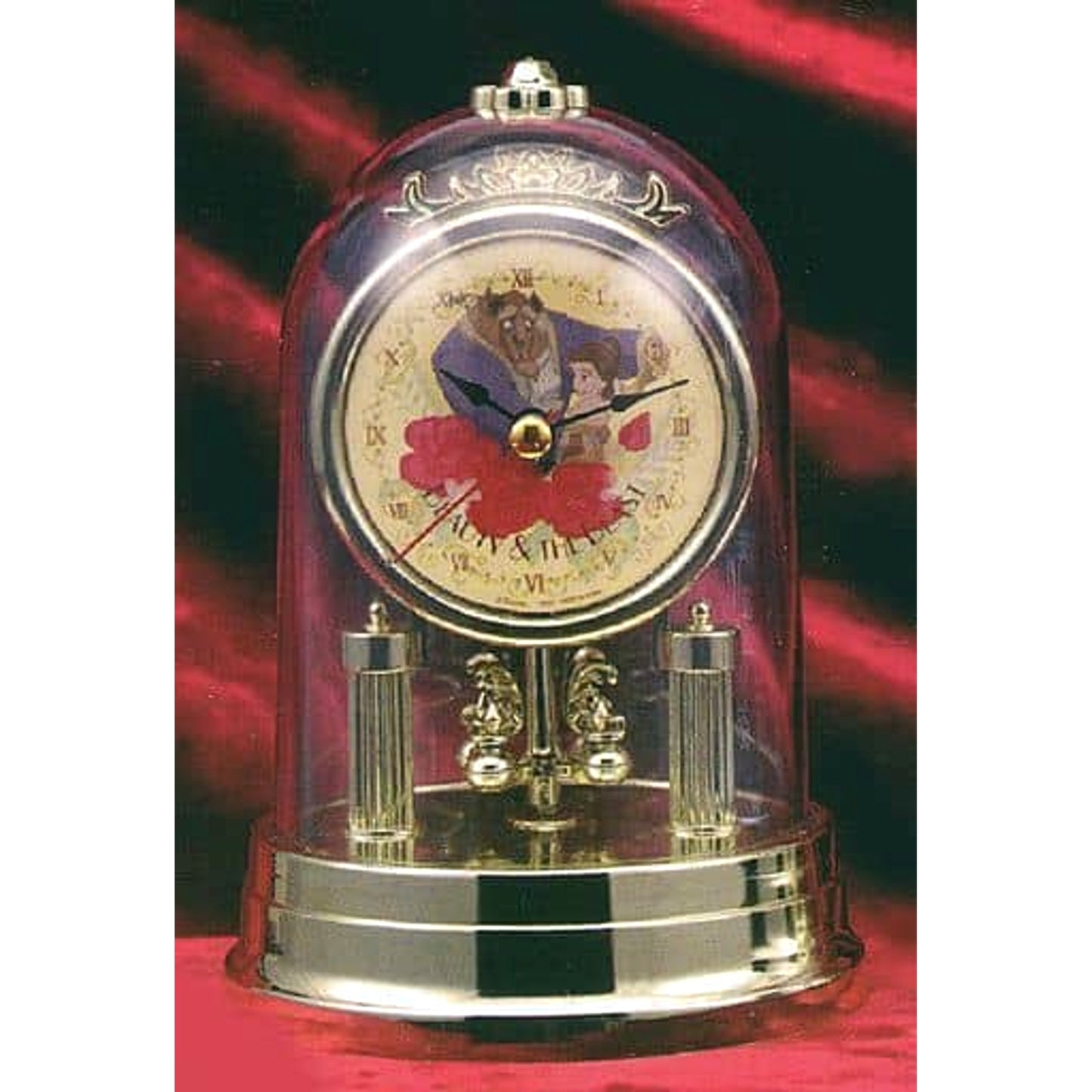 Beauty and the Beast Premium Swing Dome Clock Disney Princess [USED]