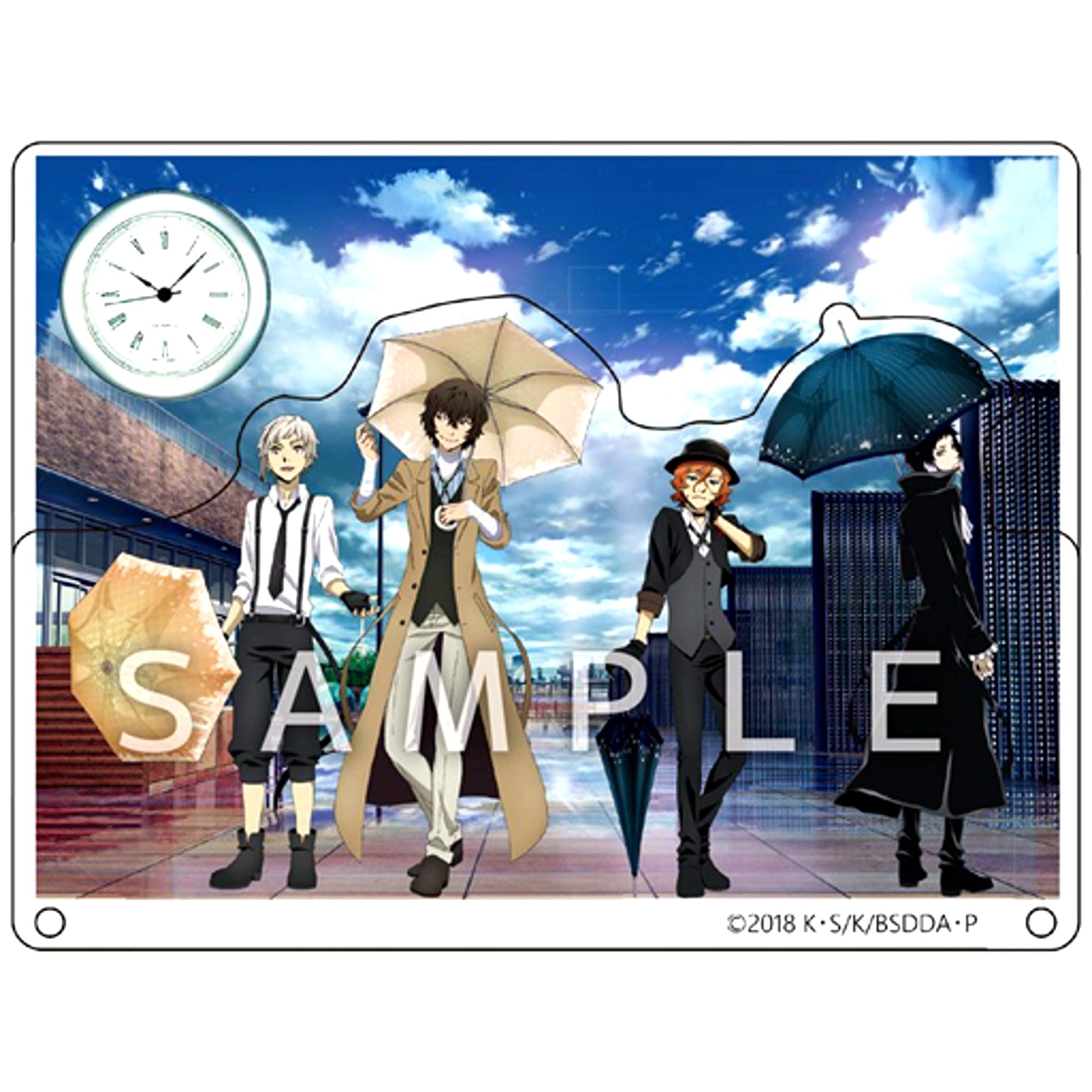 Group Acrylic Collet Clock Bungo Stray Dogs DEAD APPLE [USED]
