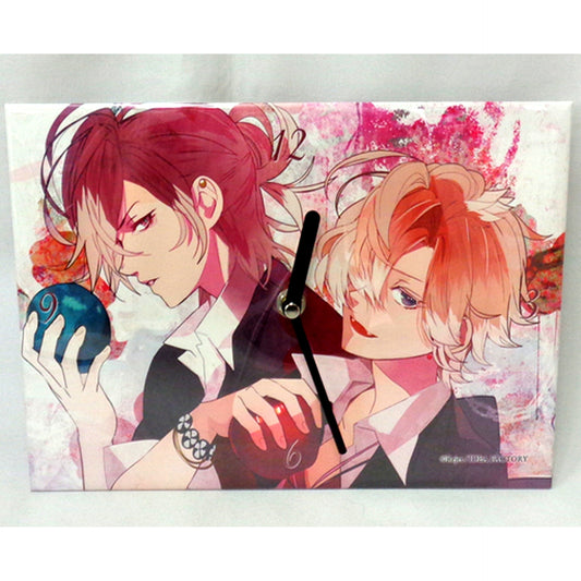 Kou & Yuma Square Tin Clock DIABOLIK LOVERS VERSUS Kuji Kou VS Yuma Special Prize SKiT Dolce Limited [USED]