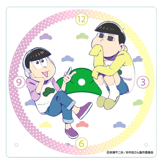 Mr. Osomatsu Jyushimatsu and Todomatsu Acrylic Wall Clock [USED]