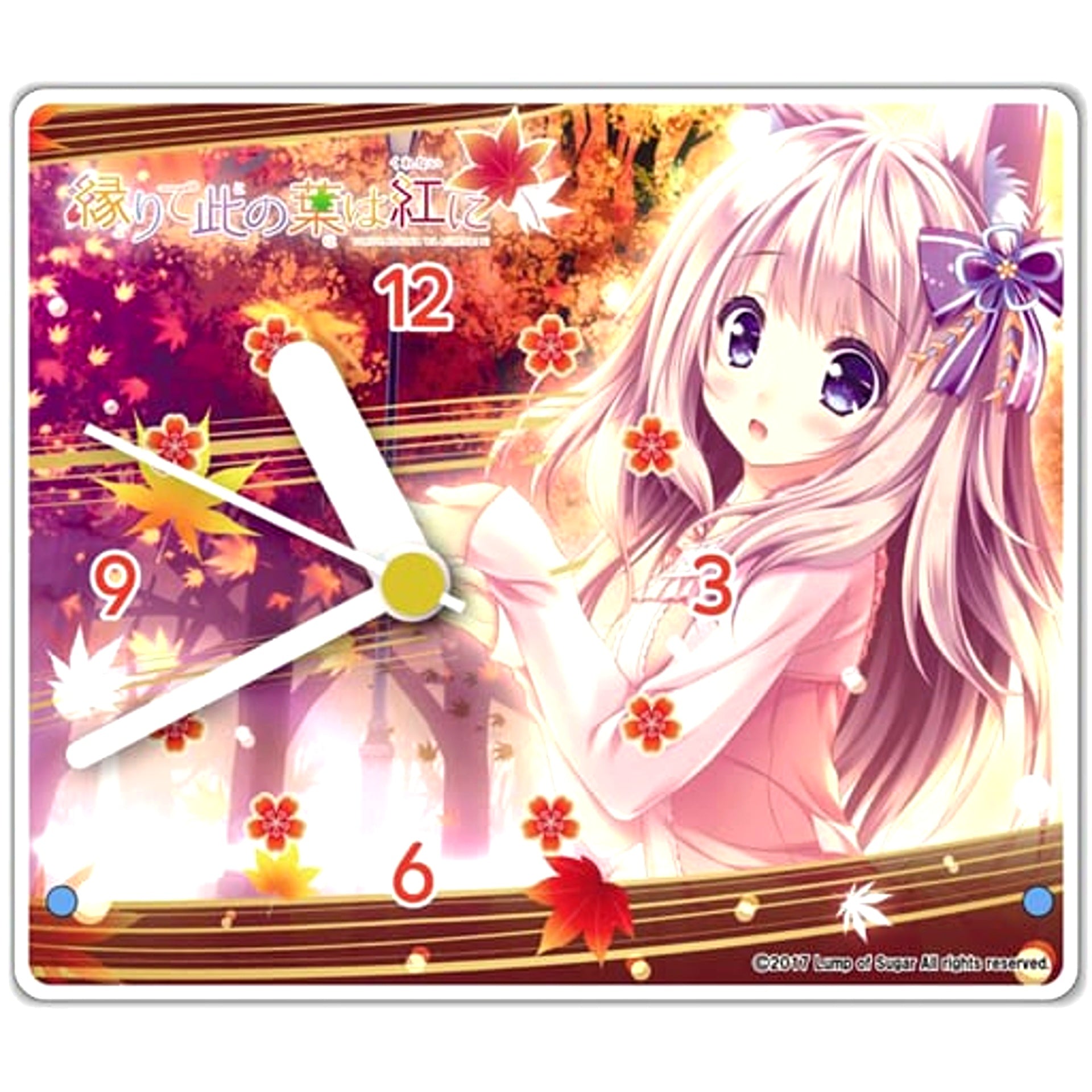 Momiji Kinara Yorite Konoha wa Kurenai ni Acrylic Desk Clock [USED]