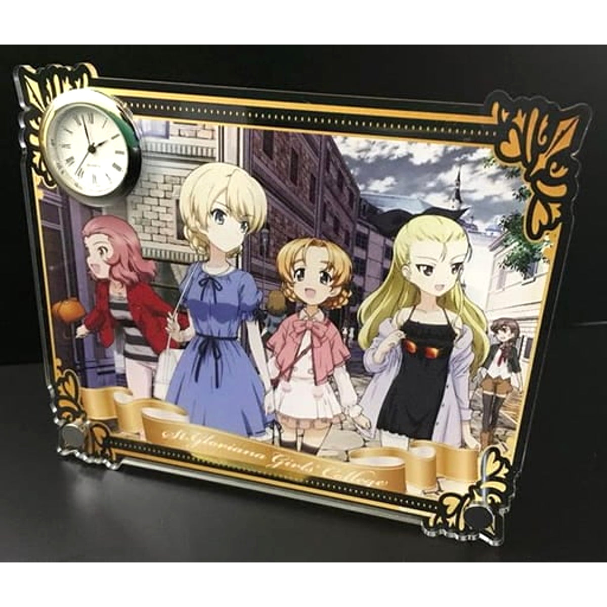 Girls und Panzer das Finale Darjeeling's Holiday Acrylic Collet Clock [USED]