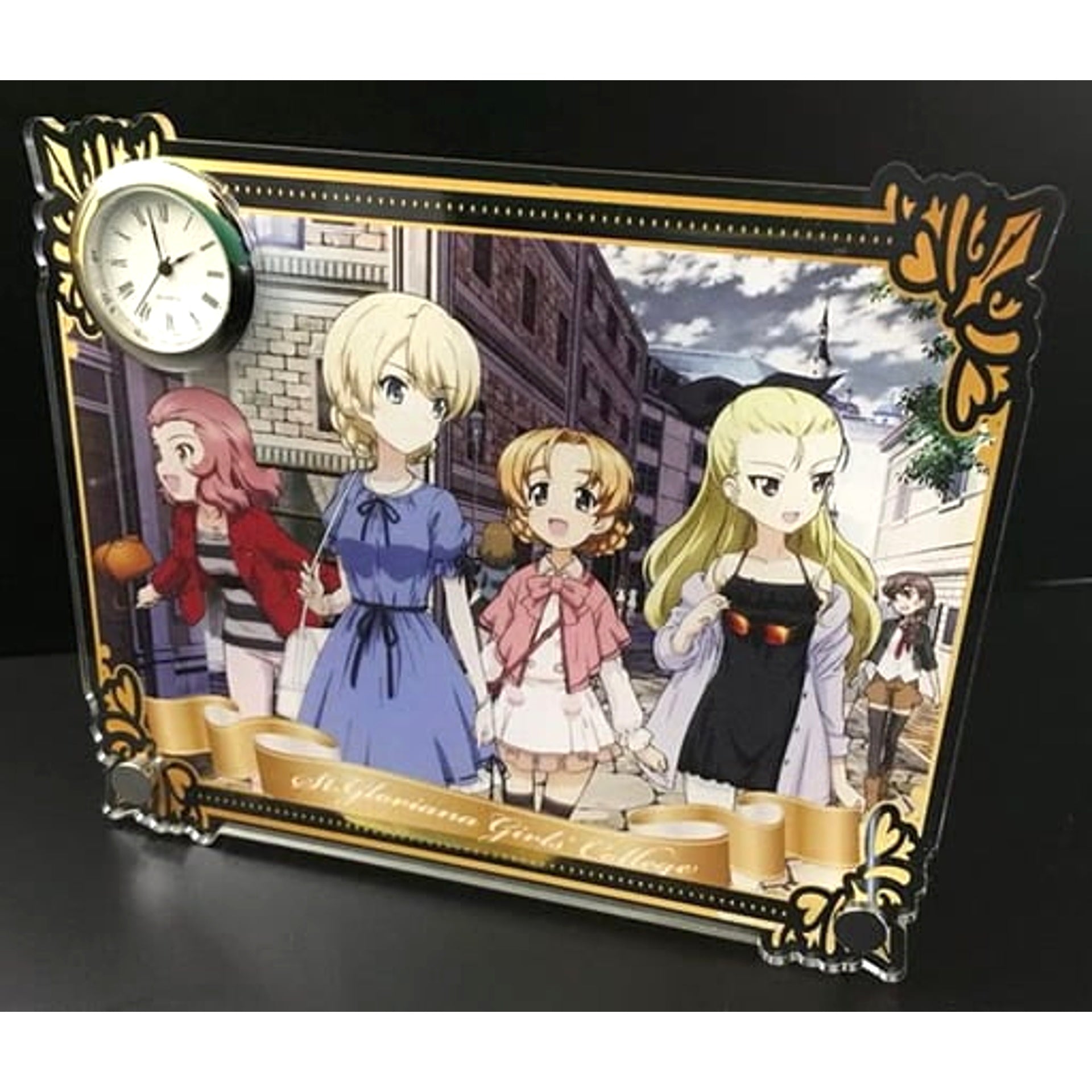 Girls und Panzer das Finale Darjeeling's Holiday Acrylic Collet Clock [USED]