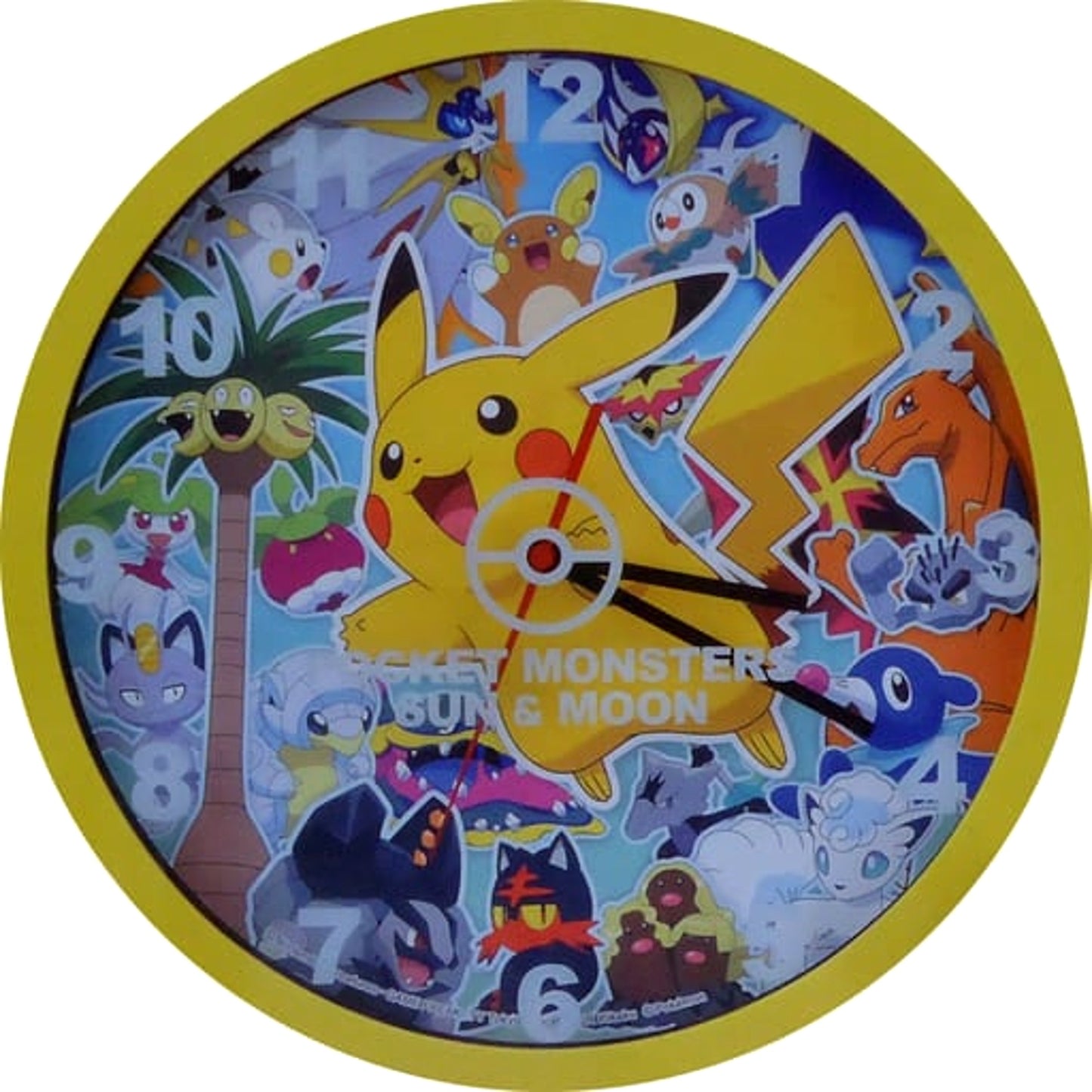 Pokemon Sun and Moon Pikachu Yellow Premium Wall Clock Ver.2 [USED]