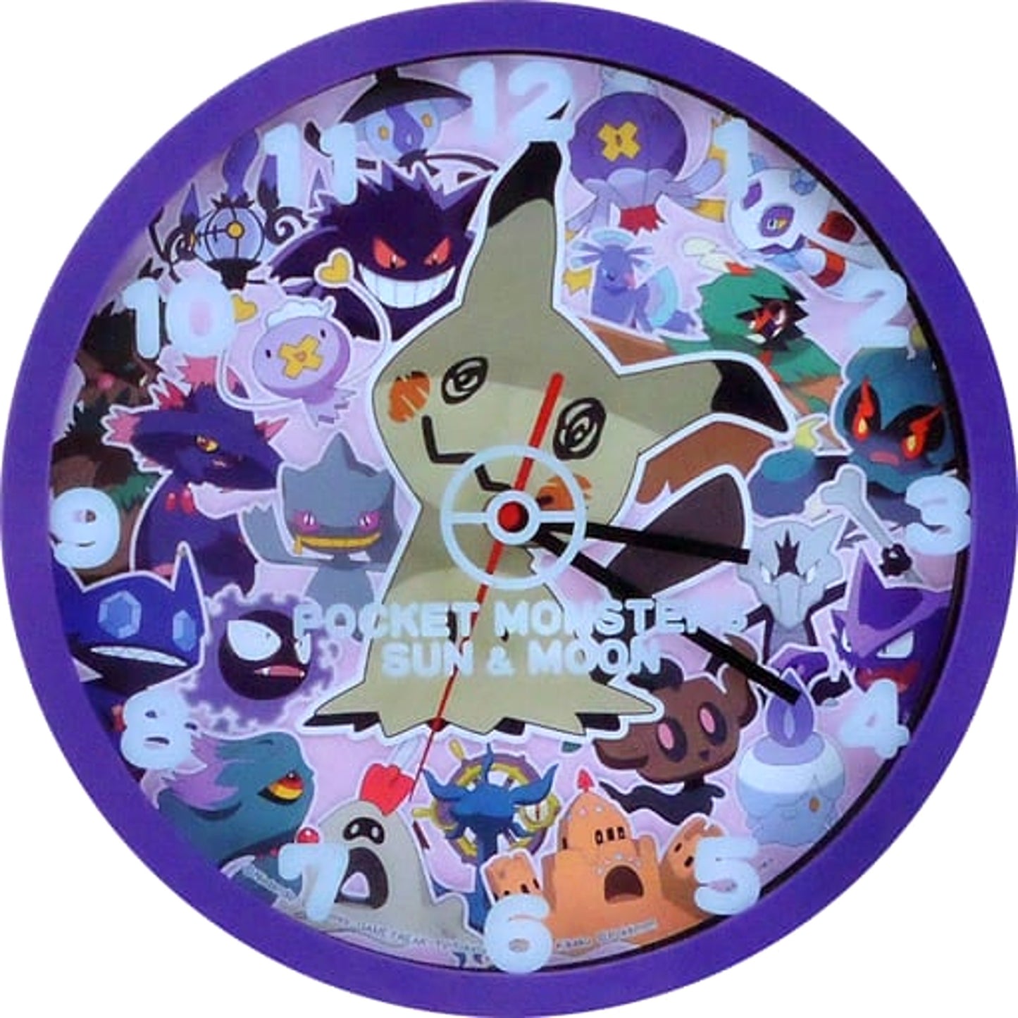 Pokemon Sun and Moon Mimikyu Purple Premium Wall Clock Ver.2 [USED]