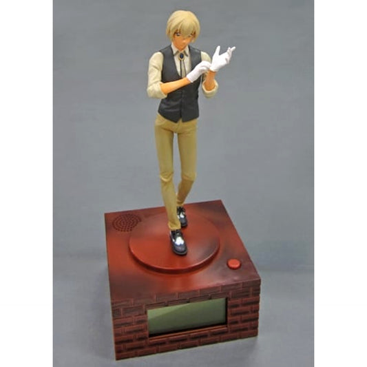 Detective Conan Toru Amuro Alarm Clock with Figure Muten Kura Sushi Zero the Enforcer Bikkura Pon Grand Prize Gold [USED]