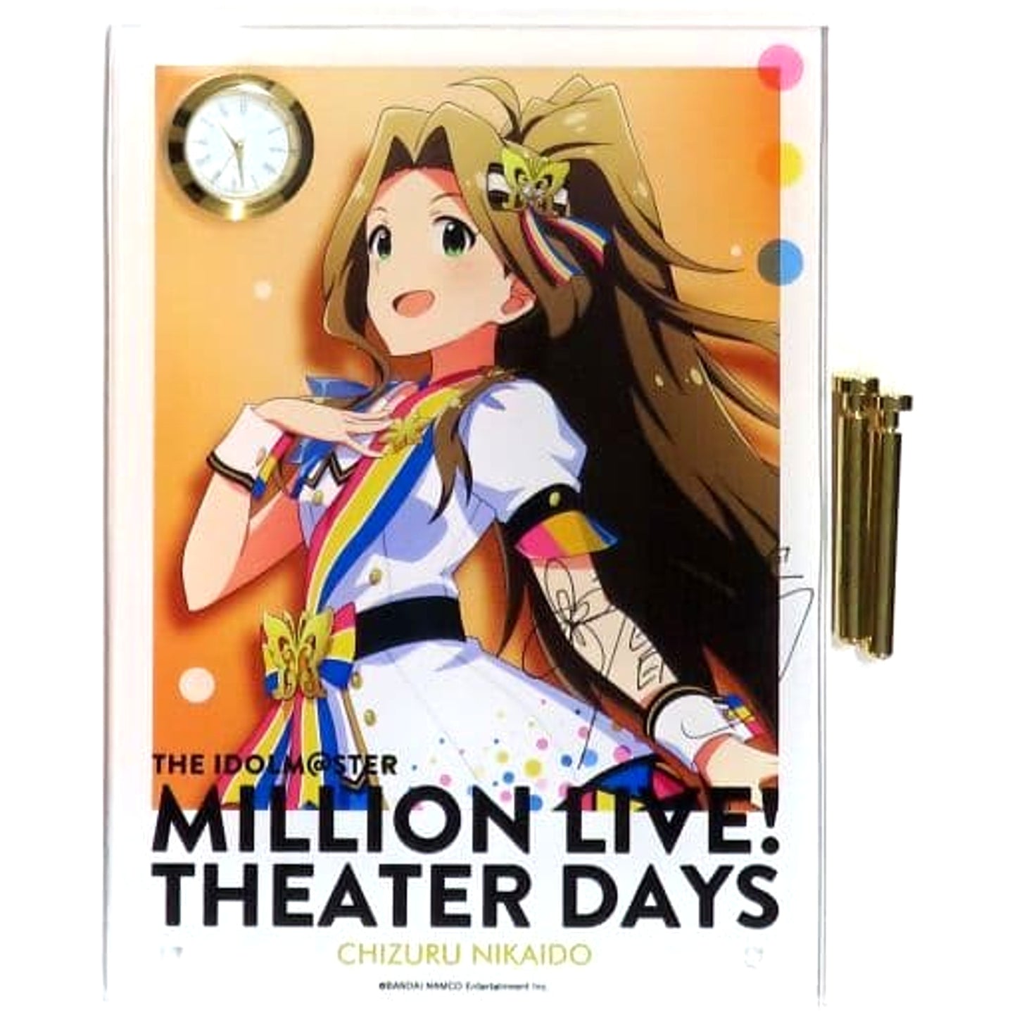 The Idolmaster Million Live! Theater Days Chizuru Nikaido Signed Clock Acrylic Art Nouvelle Tricolore Ver. 1st Anniversary in Akihabara [USED]