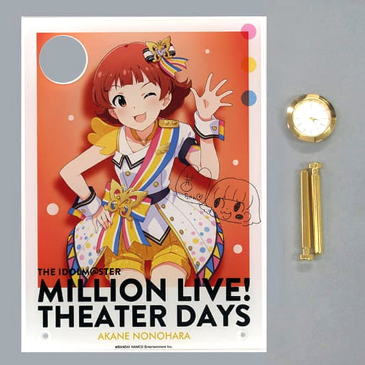 The Idolmaster Million Live Theater Days Akane Nonohara Signed Ver. Acrylic Art with Clock Nouvelle Tricolore Ver. 1st Anniversary in Akihabara [USED]