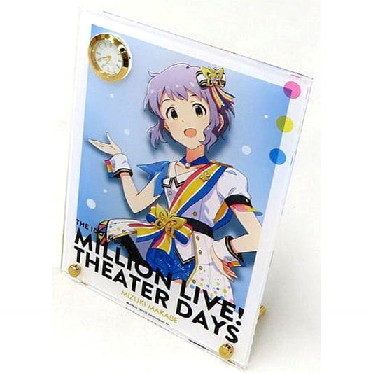 THE IDOLM@STER MILLION LIVE! THEATER DAYS Mizuki Makabe Acrylic Art with Clock Nouvelle Tricolore Ver. 1st Anniversary in Akihabara No Sign Ver. [USED]