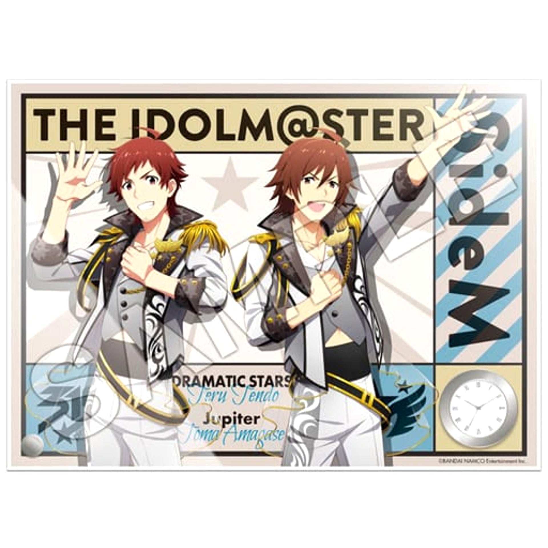 The Idolm@ster SideM Teru Tendo and Toma Amagase Acrylic Art with Clock [USED]