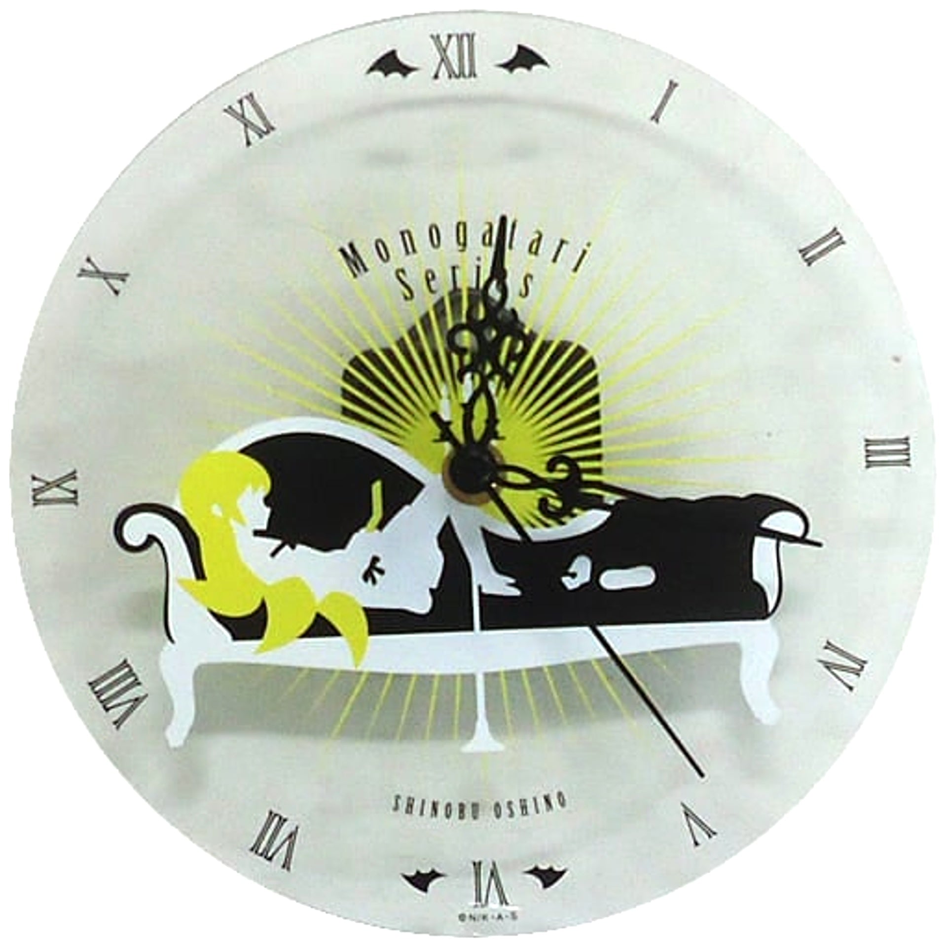 Monogatari Series Shinobu Oshino Clear Wall Clock SEGA Store Limited [USED]