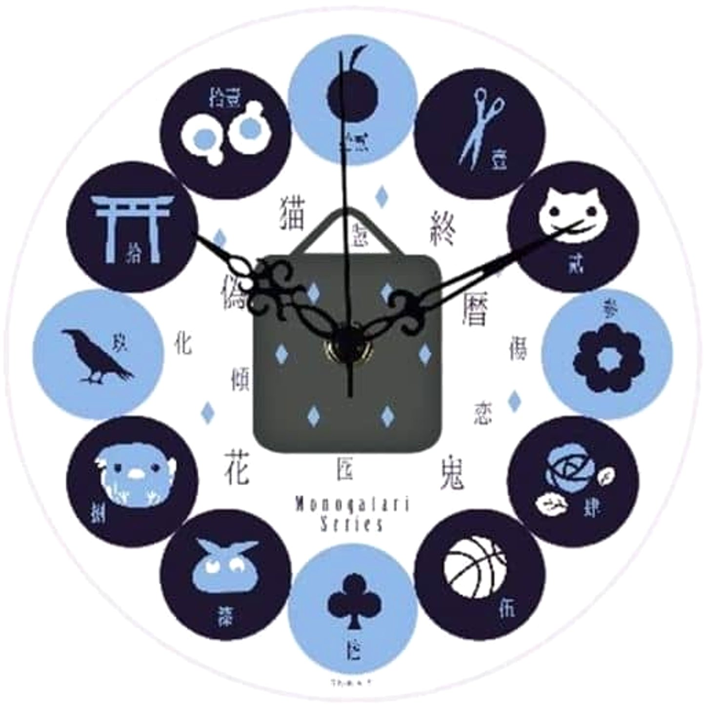 Monogatari Series Motif Clear Wall Clock Sega Store Exclusive [USED]