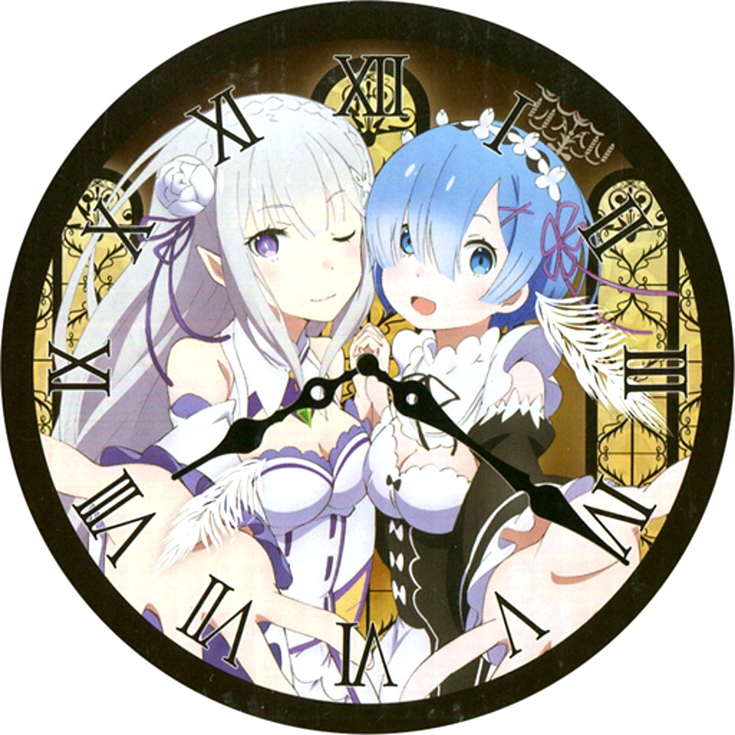 Emilia & Rem Re:ZERO -Starting Life in Another World- 3D Art Clock [USED]